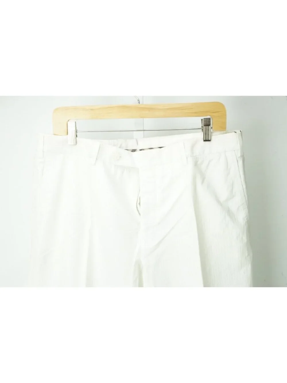 Burberry London White Striped Cotton Blend Slim Chino Pant 50 EU BRAND NEW